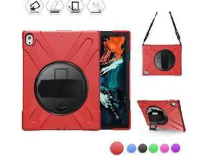 iPad Pro 12.9 Case 3rd Gen 2018 Heavy Duty Shockproof Protective Case Cover with 360 Degree Rotating Kickstand / Adjustable Hand Strap and Carrying Shoulder Strap for iPad Pro 12.9 3rd Generation iPad Pro 12.9 Case 3rd Gen 2018 Heavy Duty Shockproof Protective Case Cover with 360 Degree Rotating Kickstand / Adjustable Hand Strap and Carrying Shoulder Strap for iPad Pro 12.9 3rd Generation