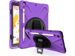 New iPad 10.2 Case 2019 iPad 7th Generation Case Cover with Pencil Holder / Rotatable Stand / Hand Strap and Shoulder Belt Shockproof Case for iPad 10.2 inch 2019 Tablet A2197 A2198 A2200 Purple New iPad 10.2 Case 2019 iPad 7th Generation Case Cover with Pencil Holder / Rotatable Stand / Hand Strap and Shoulder Belt Shockproof Case for iPad 10.2 inch 2019 Tablet A2197 A2198 A2200 Purple