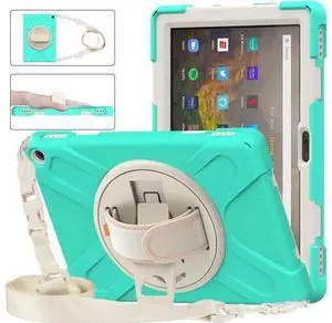 Amazon Kindle Fire HD 10 / Fire HD 10 Plus 11th Generation 2021 Case, Shockproof Rugged Drop Protection Cover with Pencil Holder and Rotating Kickstand Hand Strap / Shoulder Strap Green Amazon Kindle Fire HD 10 / Fire HD 10 Plus 11th Generation 2021 Case, Shockproof Rugged Drop Protection Cover with Pencil Holder and Rotating Kickstand Hand Strap / Shoulder Strap Green