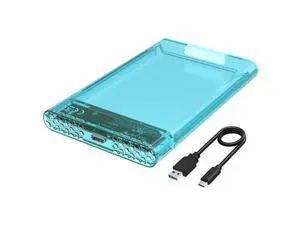 External Hard Drive Enclosure for 7mm 9.5mm 2.5 inch SATA SSD/HDD, 5Gbps USB C to SATA Adapter Storage Case, 6TB Capacity (Blue) External Hard Drive Enclosure for 7mm 9.5mm 2.5 inch SATA SSD/HDD, 5Gbps USB C to SATA Adapter Storage Case, 6TB Capacity (Blue)