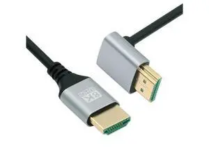 HDMI 2.1 Ultra Thin HDTV Cable 8K 4K Hyper Super Flexible Slim Cord Up Angled 90 Degree Type-A Male to Male for Computer HDTV 100CM HDMI 2.1 Ultra Thin HDTV Cable 8K 4K Hyper Super Flexible Slim Cord Up Angled 90 Degree Type-A Male to Male for Computer HDTV 100CM