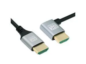 HDMI 2.1 Ultra Thin HDTV Cable 8K 4K Hyper Super Flexible Slim Cord Left Angled 90 Degree Type-A Male to Male for Computer HDTV 50CM HDMI 2.1 Ultra Thin HDTV Cable 8K 4K Hyper Super Flexible Slim Cord Left Angled 90 Degree Type-A Male to Male for Computer HDTV 50CM