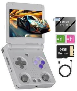 Anbernic RG34XXSP Retro Handheld Game Console RG34XX SP Retro Gaming Console with 64G Preloaded 5000+ Games,3300 mAh Battey, Portable Pocket Arcade Support 30+ Simulators 5G WiFi Bluetooth HD Gray Anbernic RG34XXSP Retro Handheld Game Console RG34XX SP Retro Gaming Console with 64G Preloaded 5000+ Games,3300 mAh Battey, Portable Pocket Arcade Support 30+ Simulators 5G WiFi Bluetooth HD Gray