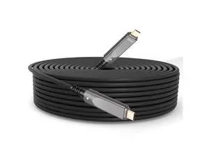 USB-C Fiber Optic Cable 100W PD, 10Gbps, 8K@60Hz, Bend-Resistant Fiber, for Laptop, Monitor, AR Glasses & Dock USB-C Fiber Optic Cable 100W PD, 10Gbps, 8K@60Hz, Bend-Resistant Fiber, for Laptop, Monitor, AR Glasses & Dock
