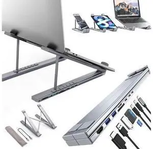 USB C Laptop Docking Station Stand, USB C Dock Tablet Stand, 8 in 1 USB C Hub with 4K HDMI, 2 USB 3.0, PD 100W, Universal Dock Station for MacBook Pro/Air/Dell/HP/Surface/Lenovo, Plug and Play USB C Laptop Docking Station Stand, USB C Dock Tablet Stand, 8 in 1 USB C Hub with 4K HDMI, 2 USB 3.0, PD 100W, Universal Dock Station for MacBook Pro/Air/Dell/HP/Surface/Lenovo, Plug and Play