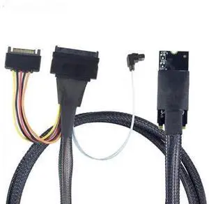 M. 2 SFF-8643 to U.2 SFF-8639 with SATA 15P and 7P 90 Server Connection Cable M. 2 SFF-8643 to U.2 SFF-8639 with SATA 15P and 7P 90 Server Connection Cable