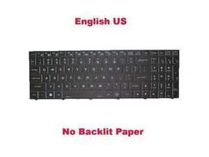 No Backlit Keyboard For CLEVO N15Z3 PB70 PB71 PB50 PB51 English Black Frame No Backlit Keyboard For CLEVO N15Z3 PB70 PB71 PB50 PB51 English Black Frame