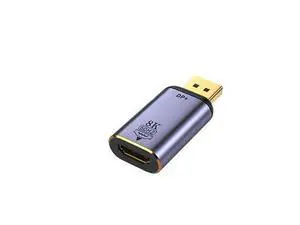 DisplayPort to HDMI 2.1 Adapter 8K@60Hz, 4K@120Hz, Gold-Plated, Aluminum, for PC, Laptop, Graphics Card to TV & Monitor DisplayPort to HDMI 2.1 Adapter 8K@60Hz, 4K@120Hz, Gold-Plated, Aluminum, for PC, Laptop, Graphics Card to TV & Monitor