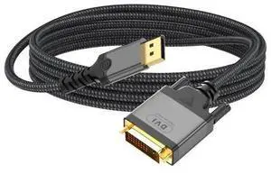 DisplayPort to DVI Cable 2m (6.6ft), 4K@30Hz, 1080P, Active Adapter, for PC, Laptop, Graphics Card to Monitor & Projector DisplayPort to DVI Cable 2m (6.6ft), 4K@30Hz, 1080P, Active Adapter, for PC, Laptop, Graphics Card to Monitor & Projector