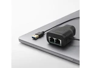 RJ45 Ethernet Splitter 1-to-2, Gigabit, with USB Power, LED Indicator, for Sharing One Ethernet Port Between Two Devices RJ45 Ethernet Splitter 1-to-2, Gigabit, with USB Power, LED Indicator, for Sharing One Ethernet Port Between Two Devices