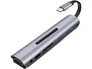 USB C HUB Type C to Multi USB 3.0 4K VGA PD Adapter Dock For MacBook Laptop Phone USB-C Splitter Hub USB C HUB Type C to Multi USB 3.0 4K VGA PD Adapter Dock For MacBook Laptop Phone USB-C Splitter Hub