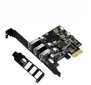 FOR PCIE Three-port USB 3.0 + Type-C Adapter Card PCI-E To USB + TYPEC Expansion Card SATA Power Supply FOR PCIE Three-port USB 3.0 + Type-C Adapter Card PCI-E To USB + TYPEC Expansion Card SATA Power Supply