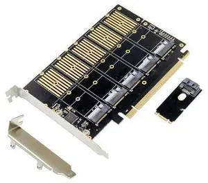 PCI-E X16 M.2 B Key SSD Adapter card PCIE to 5 Port B key NGFF M.2 SSD adapter card JMB585 chipset key b PCI-E X16 M.2 B Key SSD Adapter card PCIE to 5 Port B key NGFF M.2 SSD adapter card JMB585 chipset key b