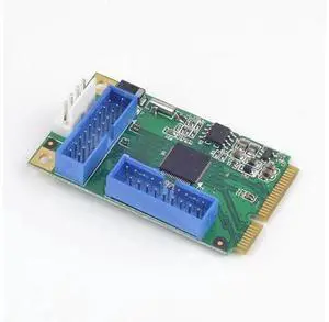 Mini PCI-e to 4x USB3.0 expansion Card USB 3.0 to Mini PCI express Converter card 2 ports (19/20pins) Socket Mini PCI-e to 4x USB3.0 expansion Card USB 3.0 to Mini PCI express Converter card 2 ports (19/20pins) Socket