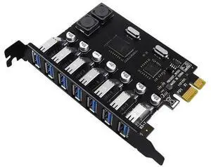 FOR USB 3.0 PCI Express Adapter PCI e to 7 Ports USB 3 Expansion Adapter Card USB3 PCIe PCI-e x1 Controller Converter for Desktop PC FOR USB 3.0 PCI Express Adapter PCI e to 7 Ports USB 3 Expansion Adapter Card USB3 PCIe PCI-e x1 Controller Converter for Desktop PC