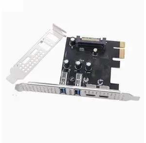 FOR Type C USB 3.2 Gen1 5Gbps PCIE Card Hub USB 3.0 PCI Express Board 2*USB A Port+2*Type-C Port/USB3.2 PCI-E Expansion Card Adapter FOR Type C USB 3.2 Gen1 5Gbps PCIE Card Hub USB 3.0 PCI Express Board 2*USB A Port+2*Type-C Port/USB3.2 PCI-E Expansion Card Adapter