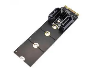 FOR NGFF M2 NVME to SATA3.0 6Gb Card Adapter M.2 Key-M PCIE NVME to Dual SATA 3.0 Expanion Card Riser Converter JMB582 PCIE 3.0 Chip FOR NGFF M2 NVME to SATA3.0 6Gb Card Adapter M.2 Key-M PCIE NVME to Dual SATA 3.0 Expanion Card Riser Converter JMB582 PCIE 3.0 Chip