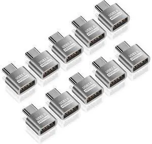 USB C to USB Adapter 10Gbps, Type C Male to A Female Extension Adapater Support Data Transfer and Charging for Phone, Laptop, USB Keyboard 4 Pack (Silver) 10 Pack USB C to USB Adapter 10Gbps, Type C Male to A Female Extension Adapater Support Data Transfer and Charging for Phone, Laptop, USB Keyboard 4 Pack (Silver) 10 Pack