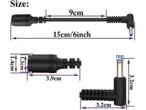 90 Degree Tip Laptop Power Cable DC 7.4mm x 5.0mm Female to 4.5mm x3.0mm Male Charging Connector DC Power Converter Cable DC Jack for HP Notebook Adapter Replacement Power Cord(15cm/2Pack) 90 Degree Tip Laptop Power Cable DC 7.4mm x 5.0mm Female to 4.5mm x3.0mm Male Charging Connector DC Power Converter Cable DC Jack for HP Notebook Adapter Replacement Power Cord(15cm/2Pack)