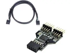9 Pin USB Header Female 1 to 2 Male Board 9-Pin USB HUB USB 2.0 9 Pin Connector Adapter for RGB Splitter with 30cm 60cm Cable (with 30cm Cable,1 PCS) 9 Pin USB Header Female 1 to 2 Male Board 9-Pin USB HUB USB 2.0 9 Pin Connector Adapter for RGB Splitter with 30cm 60cm Cable (with 30cm Cable,1 PCS)