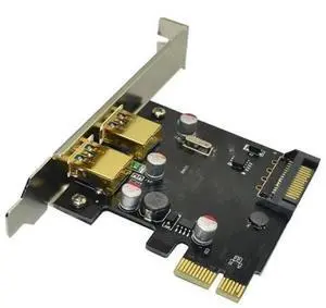 FOR USB 3. 0 PCI Express Expansion Card Adapter 2 Port USB3.0 Hub Internal SATA Power Supply USB 3 to PCIE PCI Express Adapter Cards FOR USB 3. 0 PCI Express Expansion Card Adapter 2 Port USB3.0 Hub Internal SATA Power Supply USB 3 to PCIE PCI Express Adapter Cards