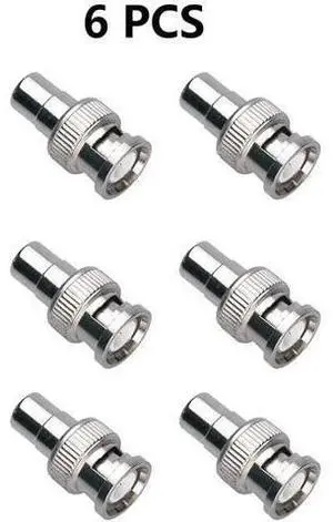 BNC to RCA Adapter BNC Male to RCA Female Connector Coaxial Adapter Coupler for Closed-Circuit TV Surveillance Camera DVR Switcher TV Cable 6pcs BNC to RCA Adapter BNC Male to RCA Female Connector Coaxial Adapter Coupler for Closed-Circuit TV Surveillance Camera DVR Switcher TV Cable 6pcs