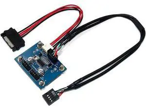 USB 2.0 9pin Header 1 to 2 Extension Hub Splitter Adapter-Converter MB USB 2.0 Male to 2 Male-30CM 9-pin Cable (180 Degree+SATA Cabl) USB 2.0 9pin Header 1 to 2 Extension Hub Splitter Adapter-Converter MB USB 2.0 Male to 2 Male-30CM 9-pin Cable (180 Degree+SATA Cabl)