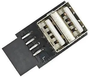 FOR Adapter 9Pin To USB 2.0 9Pin to A Female Double Layer Expansion Board Motherboard 9P to 2x USB Conversion USB2.0 for USB Devices FOR Adapter 9Pin To USB 2.0 9Pin to A Female Double Layer Expansion Board Motherboard 9P to 2x USB Conversion USB2.0 for USB Devices