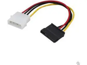 ATA SATA 4 Pin IDE to 15 Pin HDD Power Adapter Cable Hard Drive Adapter Male to Female Cord ATA SATA 4 Pin IDE to 15 Pin HDD Power Adapter Cable Hard Drive Adapter Male to Female Cord