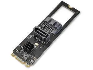 FOR Riser Card NVME to Dual SATA Controller M.2 NVME TO SATA3.0 6G Hard Disk Drive Converter M.2 Key-M PCIE NVME to SATA JMB582 Chip FOR Riser Card NVME to Dual SATA Controller M.2 NVME TO SATA3.0 6G Hard Disk Drive Converter M.2 Key-M PCIE NVME to SATA JMB582 Chip