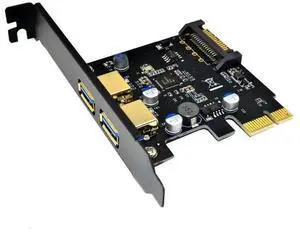 FOR USB 3.0 PCI Express PCIE USB 3.0 Card Adapter 5Gbps USB 3.0 PCI-E 2 Ports PCI Express Expansion Card SATA Power Connector for PC FOR USB 3.0 PCI Express PCIE USB 3.0 Card Adapter 5Gbps USB 3.0 PCI-E 2 Ports PCI Express Expansion Card SATA Power Connector for PC