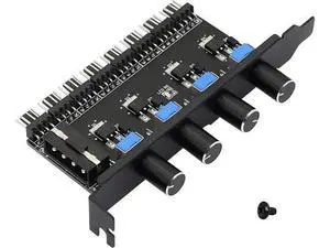 4 Knob Cooling Fan Speed Controller PC 8 Channels 12V Fan Hub for CPU Case HDD VGA PWM PCI Bracket- 4Pin Interface Power Supply (4 Pin 4Knob) 4 Knob Cooling Fan Speed Controller PC 8 Channels 12V Fan Hub for CPU Case HDD VGA PWM PCI Bracket- 4Pin Interface Power Supply (4 Pin 4Knob)