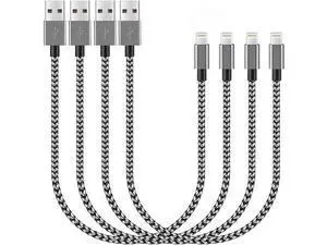 Short i-Phone Charger Cable 4Pack 1FT USB A to Lightning Cable Braided Fast Charging for iPhone 14 13 12 11 Pro Max/XS XR Max 8 7 6 Plus/ Pad for Car Short i-Phone Charger Cable 4Pack 1FT USB A to Lightning Cable Braided Fast Charging for iPhone 14 13 12 11 Pro Max/XS XR Max 8 7 6 Plus/ Pad for Car
