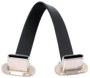 USB C Short Flat Cable USB 2.0 Type C Dual 90 Degree Angled PD 65W Fast Charge Data Extension 75MM Cable USB C Short Flat Cable USB 2.0 Type C Dual 90 Degree Angled PD 65W Fast Charge Data Extension 75MM Cable
