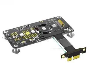 FOR 5CM M.2 NVME M-Key to PCI Express 3.0 X1 Extension Cable Riser Card with Cooling Fan RGB LED Magnetic Pad for 2230-2280 NVME SSD FOR 5CM M.2 NVME M-Key to PCI Express 3.0 X1 Extension Cable Riser Card with Cooling Fan RGB LED Magnetic Pad for 2230-2280 NVME SSD