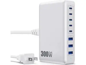 USB C Charger 300W USB C Charger Block 8-Ports GaN IV Fast Charging Station PD 100W Laptop Charger Hub Wall Charger Adapter Compatible with MacBook/Air Steam Desk iPhone 16/15/14 Galaxy S24 etc USB C Charger 300W USB C Charger Block 8-Ports GaN IV Fast Charging Station PD 100W Laptop Charger Hub Wall Charger Adapter Compatible with MacBook/Air Steam Desk iPhone 16/15/14 Galaxy S24 etc