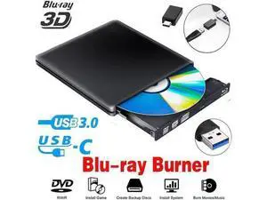 Aluminum External Blu-Ray/DVD/CD Burner Drive USB 3.0 Type-C External DVD CD ROM Burner, Portable DVD Player, CD RW Optical Drive, For Laptop Desktop PC Windows Linux OS Apple Mac, Black Aluminum External Blu-Ray/DVD/CD Burner Drive USB 3.0 Type-C External DVD CD ROM Burner, Portable DVD Player, CD RW Optical Drive, For Laptop Desktop PC Windows Linux OS Apple Mac, Black
