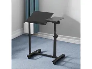 Overbed Bedside Desk Mobile Rolling Laptop Stand Tilting Overbed Table with Wheels Height Adjustable Tray Table for Laptop Bed Sofa Side Table (Black) Overbed Bedside Desk Mobile Rolling Laptop Stand Tilting Overbed Table with Wheels Height Adjustable Tray Table for Laptop Bed Sofa Side Table (Black)