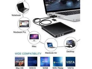 External Blu Ray Drive External Blu Ray DVD Drive USB3.0 USB C 3D Bluray Drive Player Burner Writer for Laptop/Mac/MacBook Pro/Air/PC/Windows MacBook Mac Linux OS Apple , Black External Blu Ray Drive External Blu Ray DVD Drive USB3.0 USB C 3D Bluray Drive Player Burner Writer for Laptop/Mac/MacBook Pro/Air/PC/Windows MacBook Mac Linux OS Apple , Black