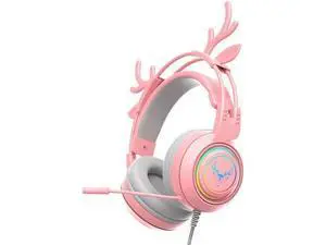 Gemdeck Wired Headphones Cute Antler Bluetooth Foldable Headphones Gift Pink Gemdeck Wired Headphones Cute Antler Bluetooth Foldable Headphones Gift Pink
