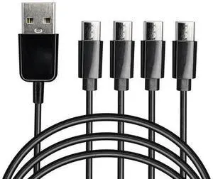 FOR USB Type C Splitter Charging Cable,4.9ft 4 in 1 Multi Charging Cable, USB A to 4 x USB Type C Y Splitter Data Snyc Cord(1.5m) FOR USB Type C Splitter Charging Cable,4.9ft 4 in 1 Multi Charging Cable, USB A to 4 x USB Type C Y Splitter Data Snyc Cord(1.5m)