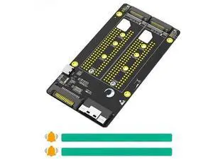 FOR Dual M.2 NVME M Key to SFF-8654 8i Adapter SATA Type C Power Supply Motherboard Support PCIe Bifurcation M2 SSD Riser Card Board FOR Dual M.2 NVME M Key to SFF-8654 8i Adapter SATA Type C Power Supply Motherboard Support PCIe Bifurcation M2 SSD Riser Card Board