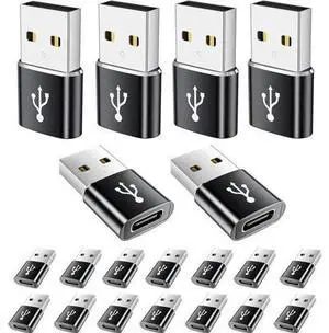 USB A to USB C Adapter 20 Pack USB to USBC Adapter USBA to USBC Cable Converter for iPhone iPad MacBook Galaxy Black USB A to USB C Adapter 20 Pack USB to USBC Adapter USBA to USBC Cable Converter for iPhone iPad MacBook Galaxy Black