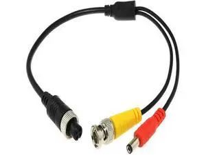 FOR M12 Connector to BNC+DC Adapter 35cm/13.78Inch M12 4P Female to Male BNC DC Extension Cable Aviation Plug for Car Video Came FOR M12 Connector to BNC+DC Adapter 35cm/13.78Inch M12 4P Female to Male BNC DC Extension Cable Aviation Plug for Car Video Came