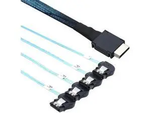 FOR Server Hard Drive Data Cable with PCI-Express SAS SFF-8611 4i to 4 Ports SATA 7P Right-Angle Con tor FOR Server Hard Drive Data Cable with PCI-Express SAS SFF-8611 4i to 4 Ports SATA 7P Right-Angle Con tor