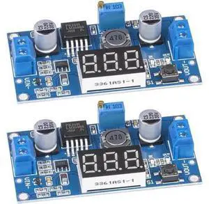 LM2596 LM2596S DC-DC Buck Converter Voltage Regulator Adjustable 4.0-40V to 1.25-37V 2A Power Supply Module with LED Voltmeter Display (Pack of 2) LM2596 LM2596S DC-DC Buck Converter Voltage Regulator Adjustable 4.0-40V to 1.25-37V 2A Power Supply Module with LED Voltmeter Display (Pack of 2)