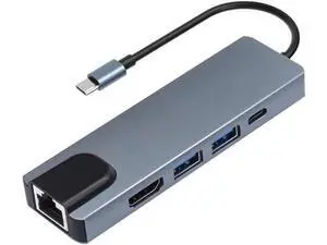 USB C Hub Multiport Adapter, USB 3.1 Gen 2 Hub -5 in 1 USB C to 4K HDMI Dongle with USB C Power Delivery,2 USB 3.0 Ports and Gigabit Ethernet Adapter for Mac Book Pro, XPS More Type C Devices USB C Hub Multiport Adapter, USB 3.1 Gen 2 Hub -5 in 1 USB C to 4K HDMI Dongle with USB C Power Delivery,2 USB 3.0 Ports and Gigabit Ethernet Adapter for Mac Book Pro, XPS More Type C Devices