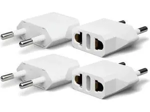 FOR 4pack US to Europe Plug Adapter European Adapter Type C Plug Adapter Outlet Converter America USA to Europe Italy Spain Germany FOR 4pack US to Europe Plug Adapter European Adapter Type C Plug Adapter Outlet Converter America USA to Europe Italy Spain Germany