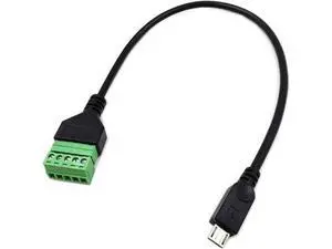 Micro USB Male to 5 Pin/Way Female Bolt Screw Shield terminals Pluggable Type Adapter Connector Cable 30cm(Micro USB Male) Micro USB Male to 5 Pin/Way Female Bolt Screw Shield terminals Pluggable Type Adapter Connector Cable 30cm(Micro USB Male)
