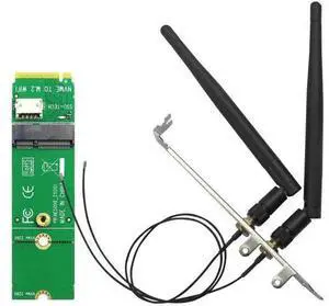 WA04 M.2 Key E to Key M WiFi Adapter for M.2 WiFi 4/5/6/6e/7/Coral TPU Module, with 3.5-dBi SMA Antenna Kits WA04 M.2 Key E to Key M WiFi Adapter for M.2 WiFi 4/5/6/6e/7/Coral TPU Module, with 3.5-dBi SMA Antenna Kits